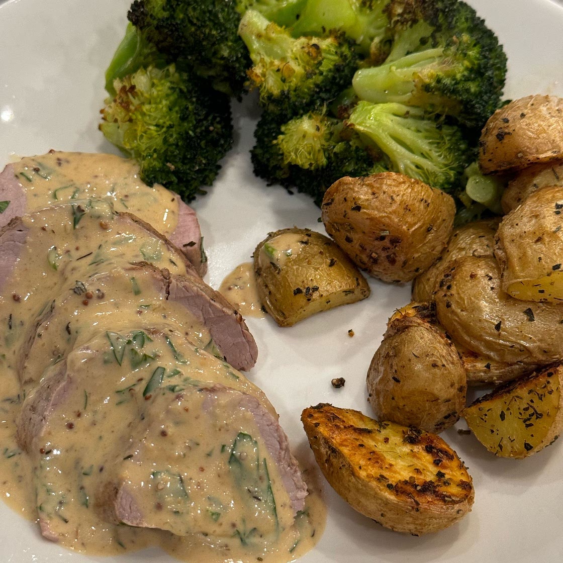 Pork Tenderloin with Creamy Mustard Sauce