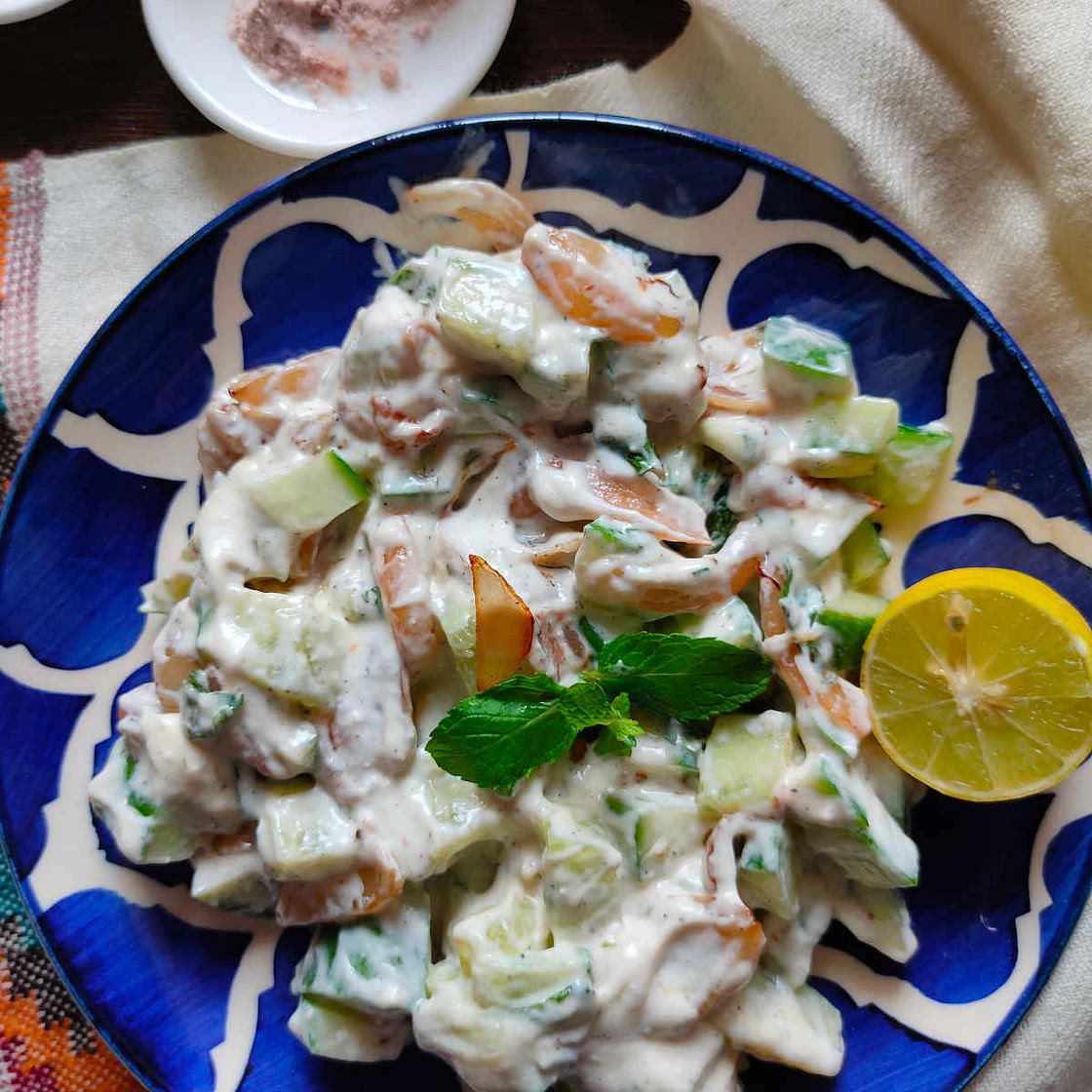 Creamy Cucumber Onion Salad With Tzatziki (No Cream Easy Recipe)
