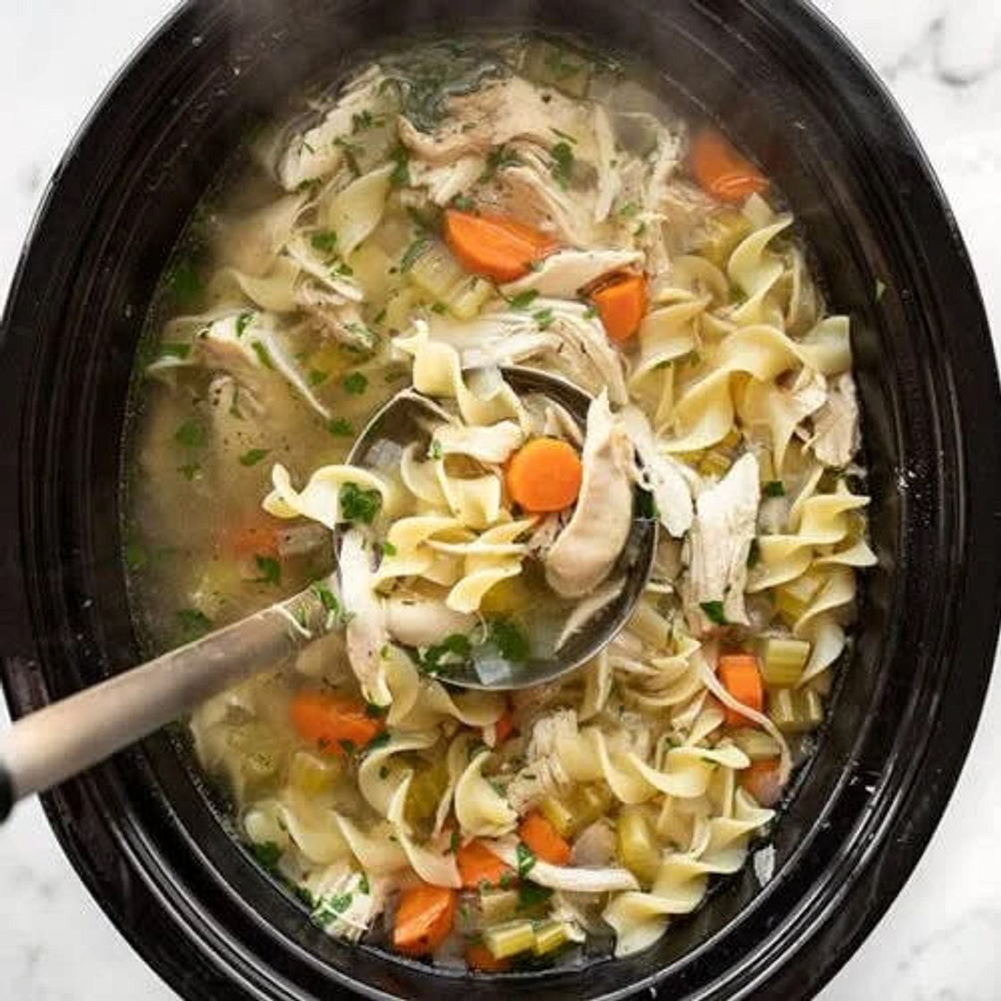 Slow Cooker Chicken Noodle Soup - Budget Bytes