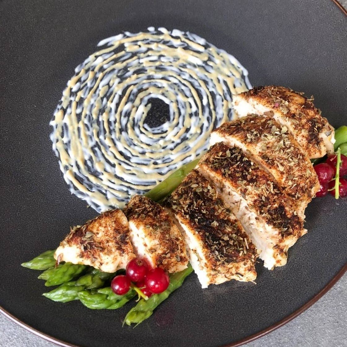Crispy Chicken Breast with Asparagus