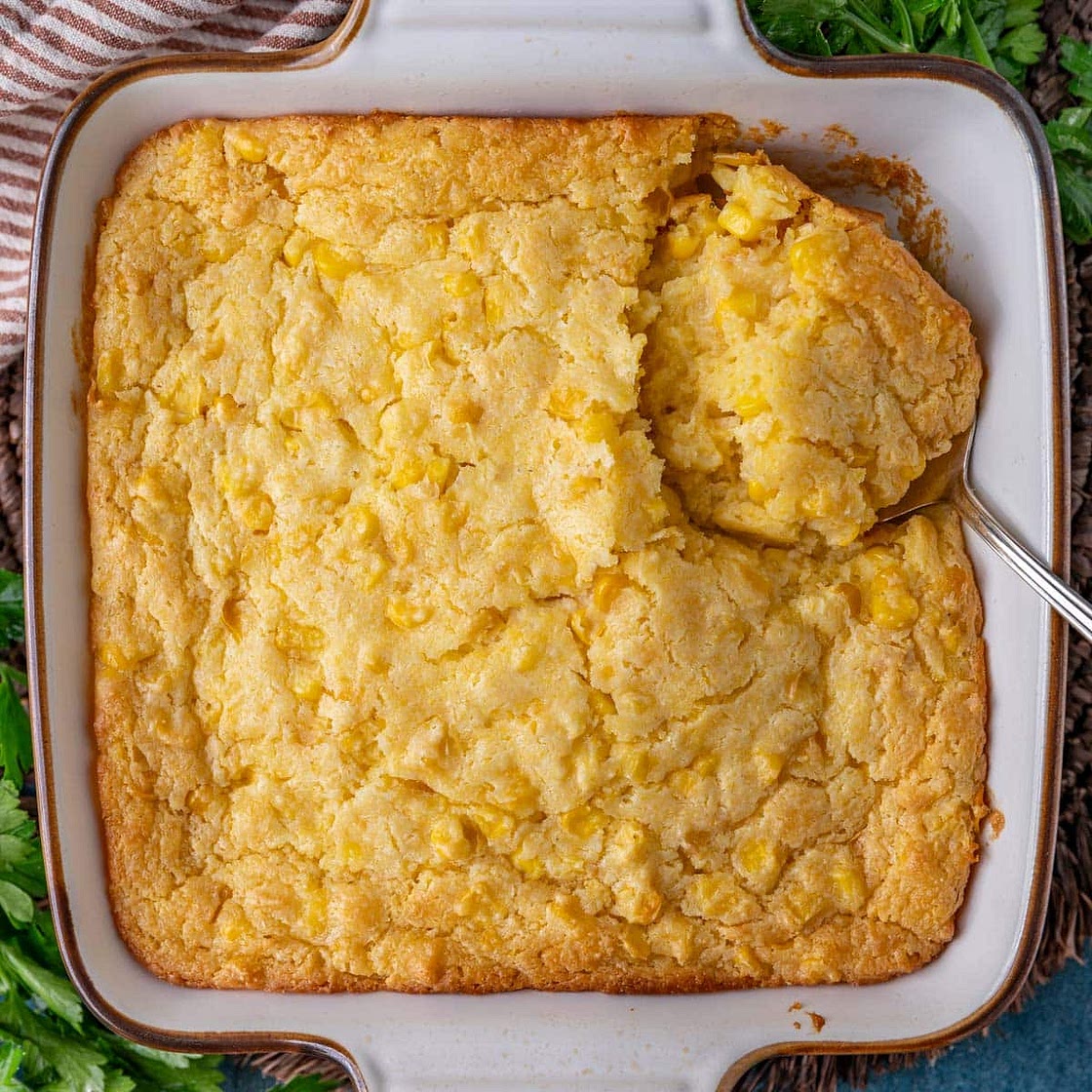 5 Ingredient Corn Casserole {Easy Jiffy Recipe}
