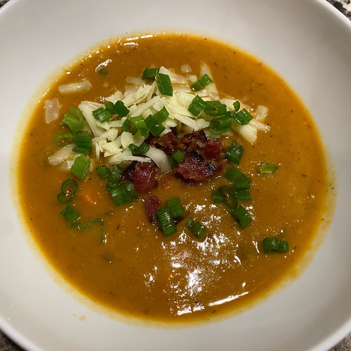 Bean and Bacon Soup (canned or dry beans!)
