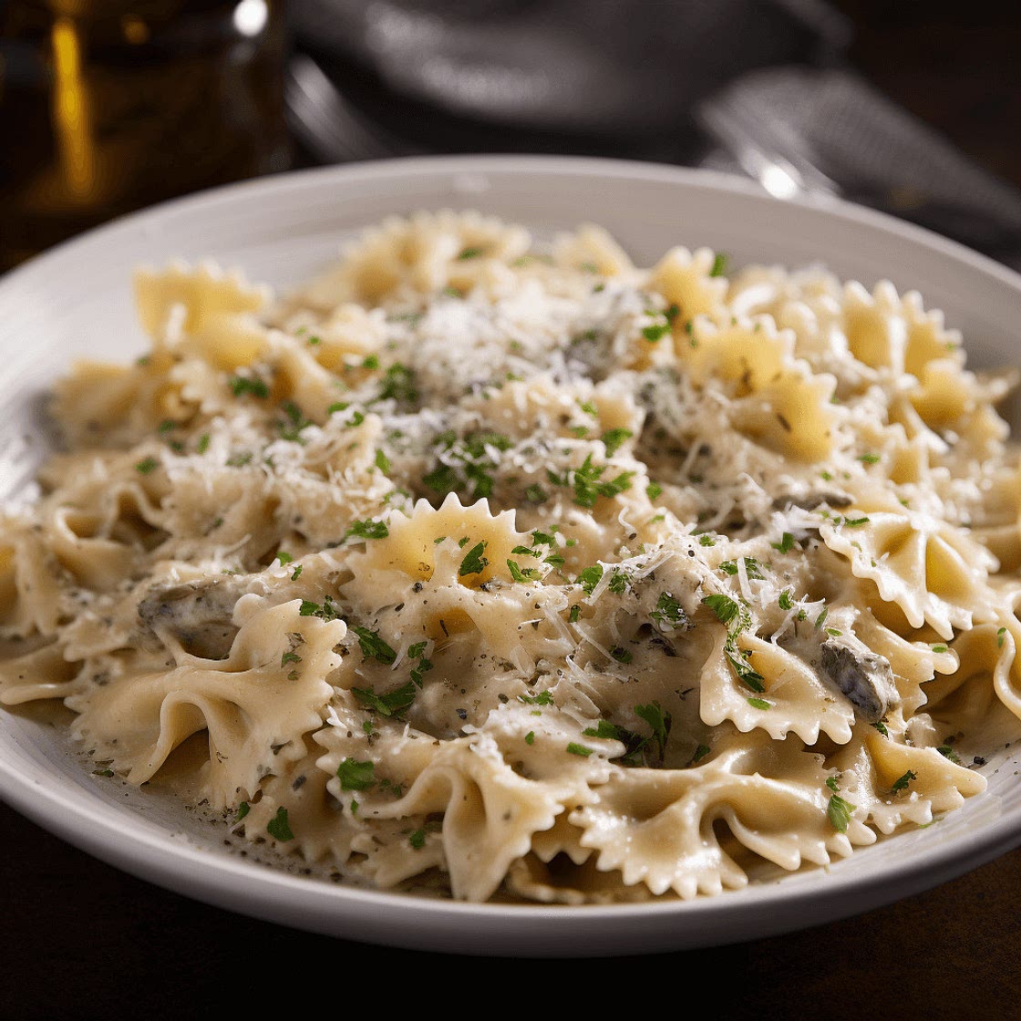 Creamy Truffle Mushroom Farfalle