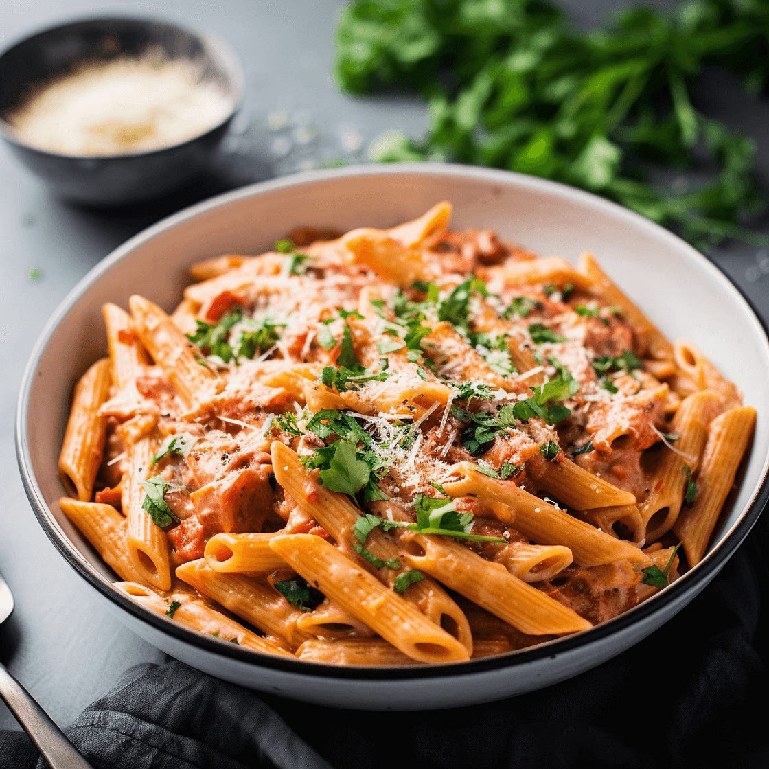 Spicy Tomato and Pancetta Penne Vodka