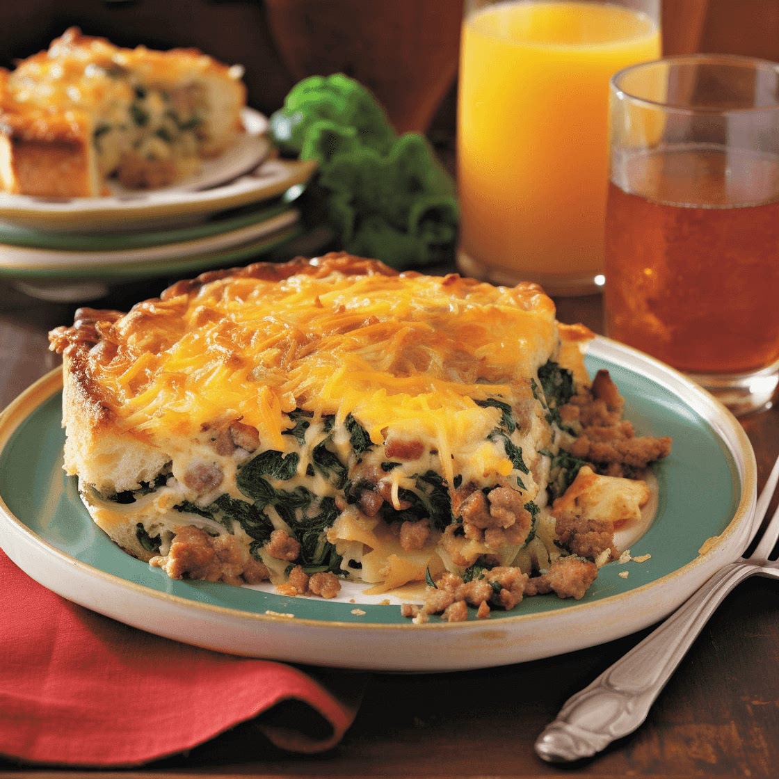 Savory Sausage and Spinach Breakfast Casserole