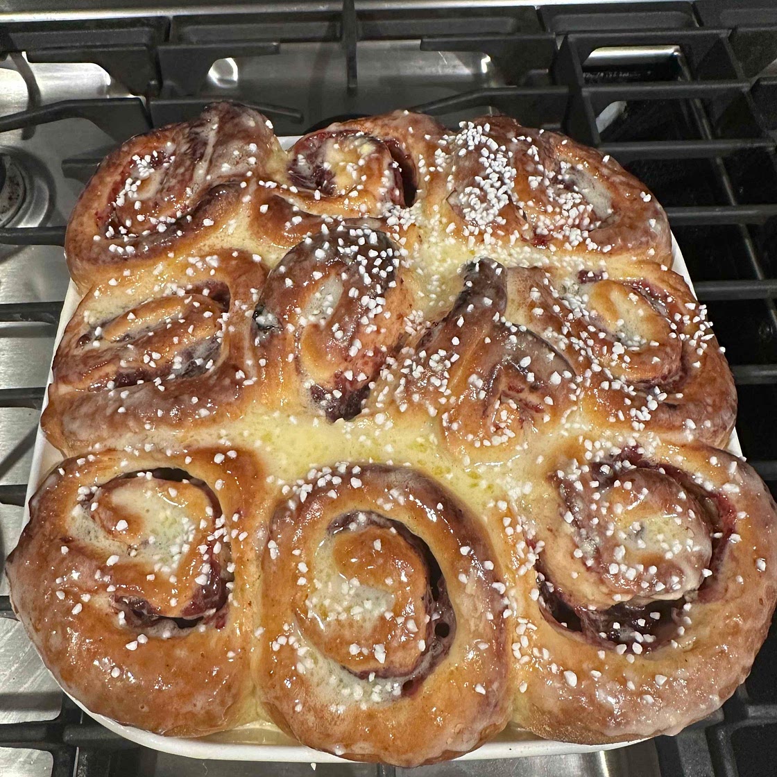 Lingonberry Cardamom Rolls
