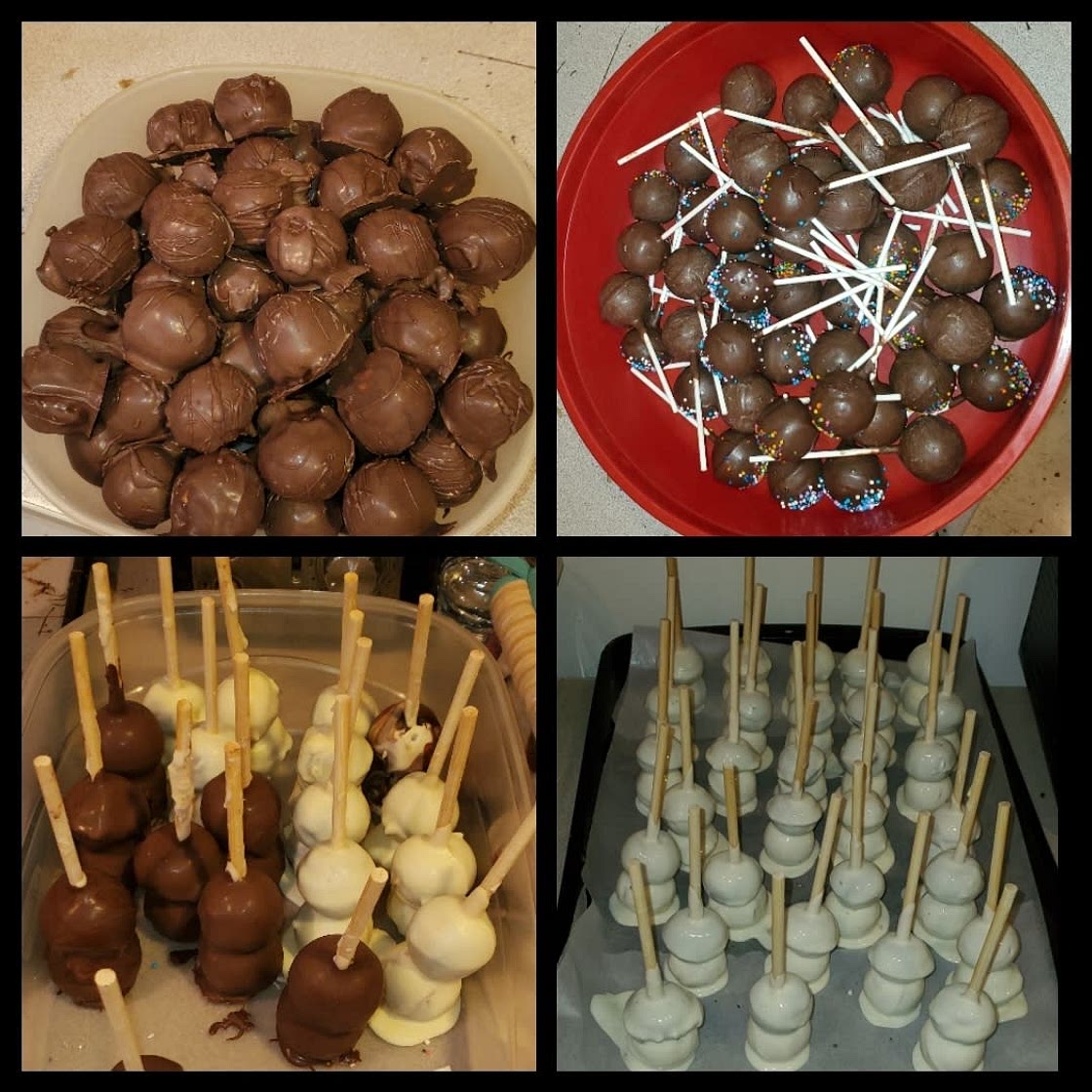 Snowman cake pops