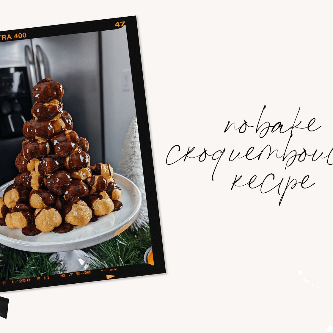Easy 2 Ingredient Chocolate Croquembouche Dessert Recipe