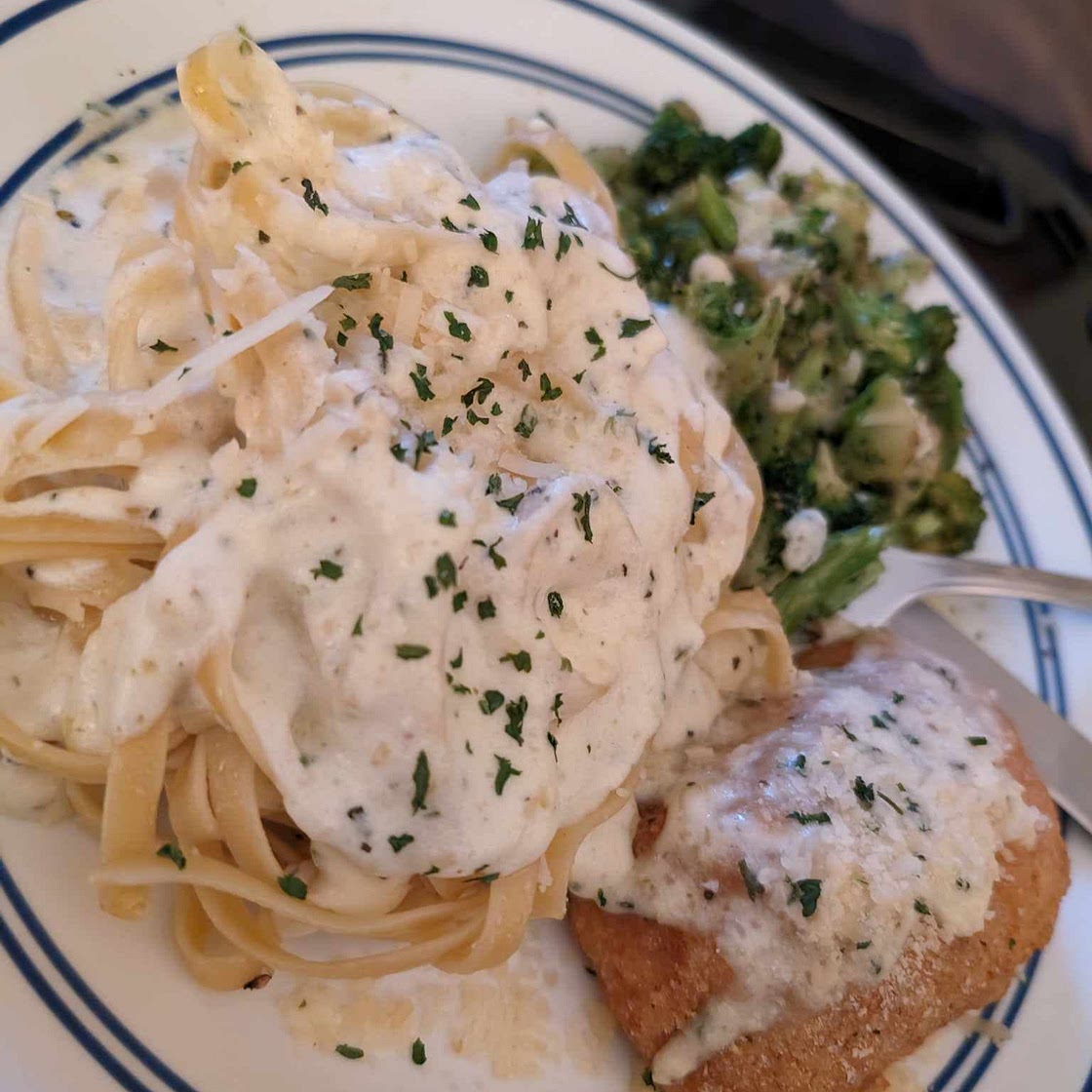 Cordon Bleu with Alfredo