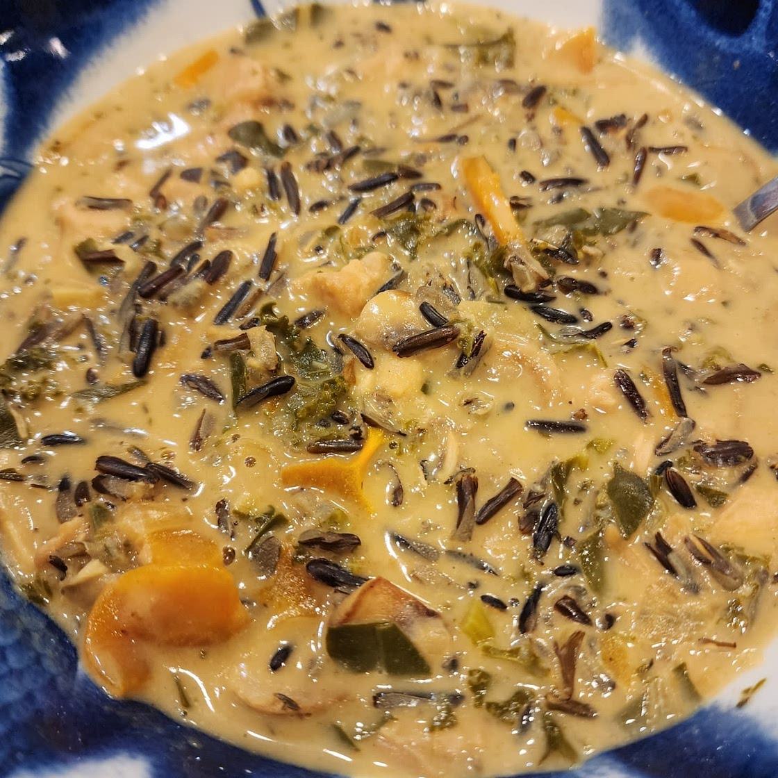 Wild Mushroom and Rice Soup