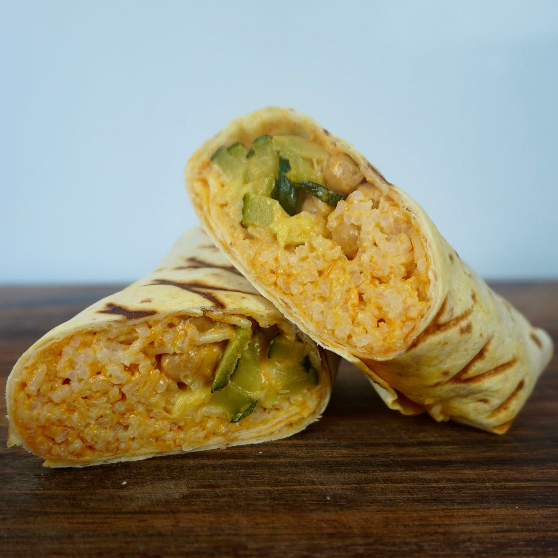 Chickpea curry burrito
