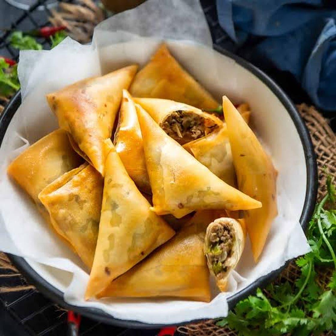 Chicken and Cheese Samosa