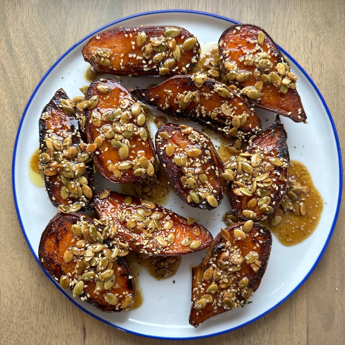 Seedy Charred Sweet Potatoes