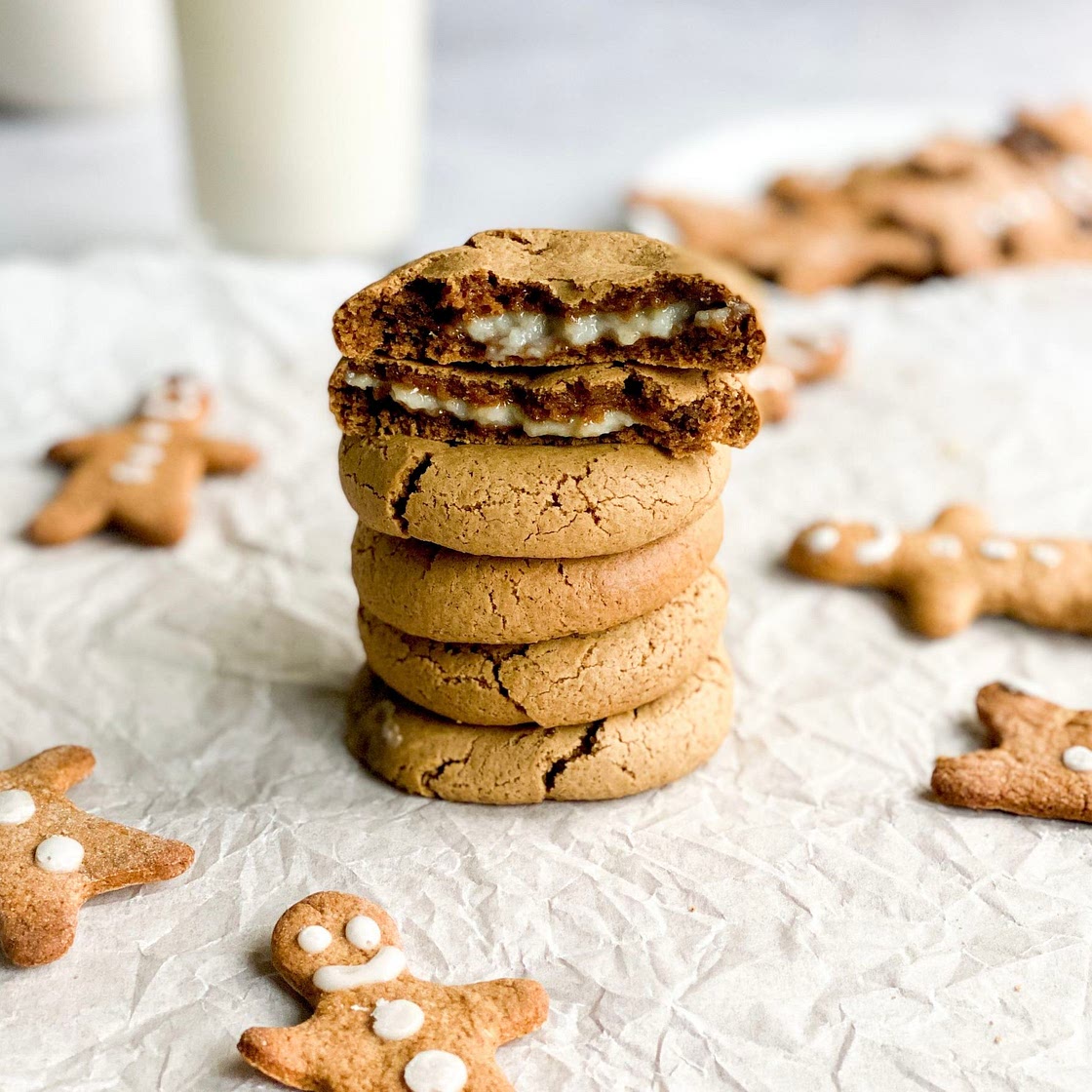 68 Calorie Gingerbread Cheesecake Cookies