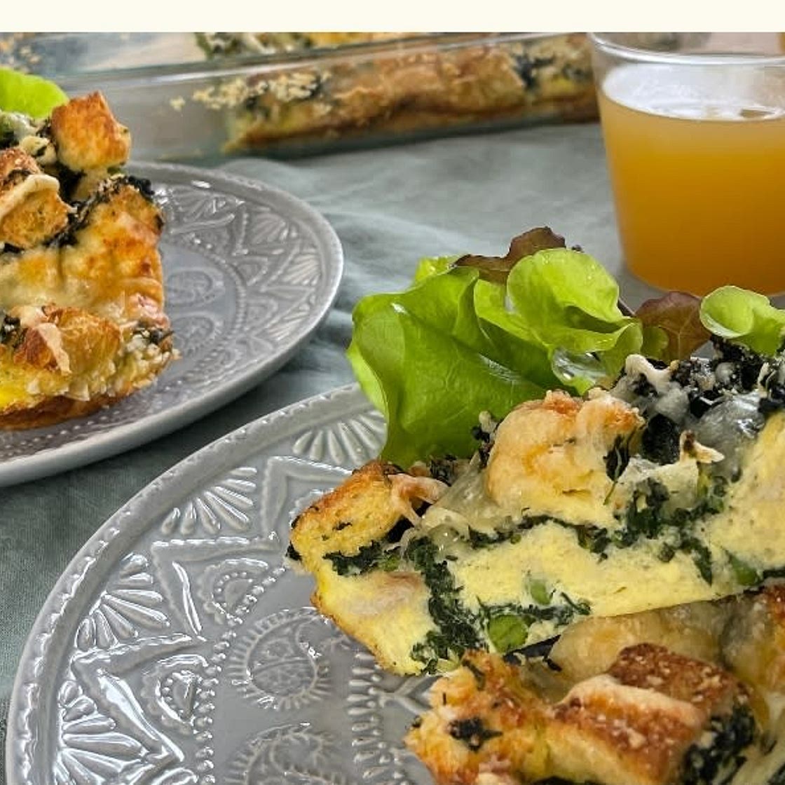 SPINACH AND FONTINA CASSEROLE