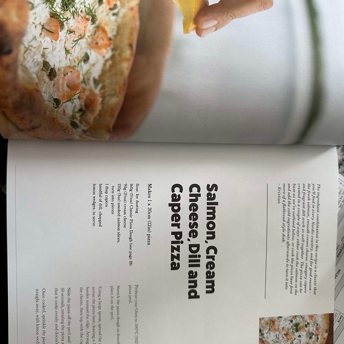 Salmon, Cream Cheese, Dill & Caper Pizza