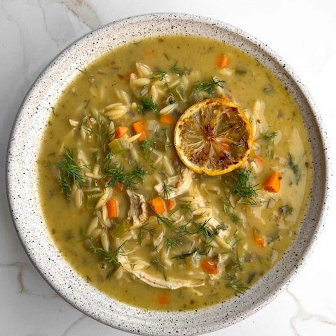 Lemon Za’atar Chicken Orzo Soup