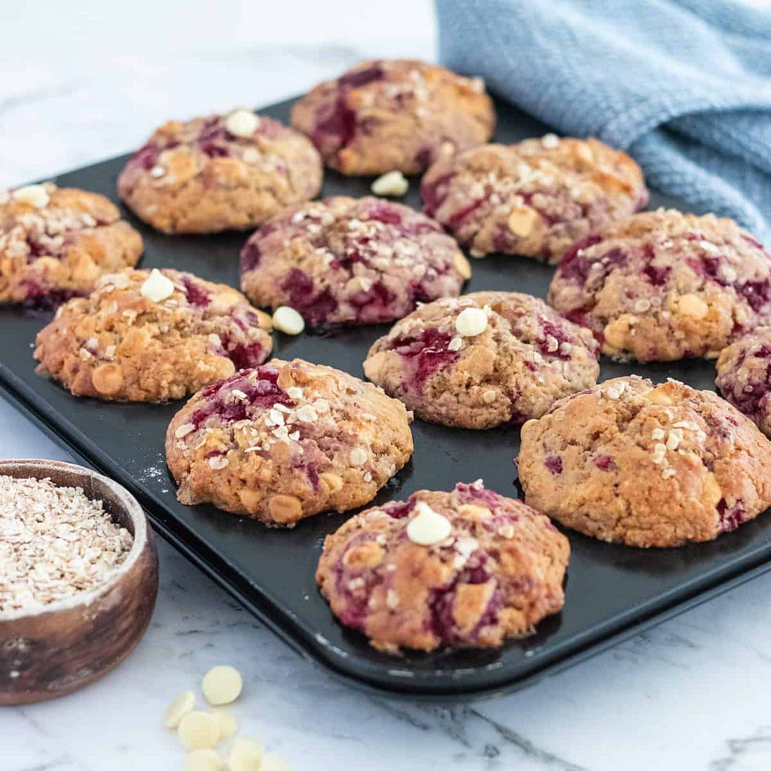 Raspberry & White Chocolate Muffins