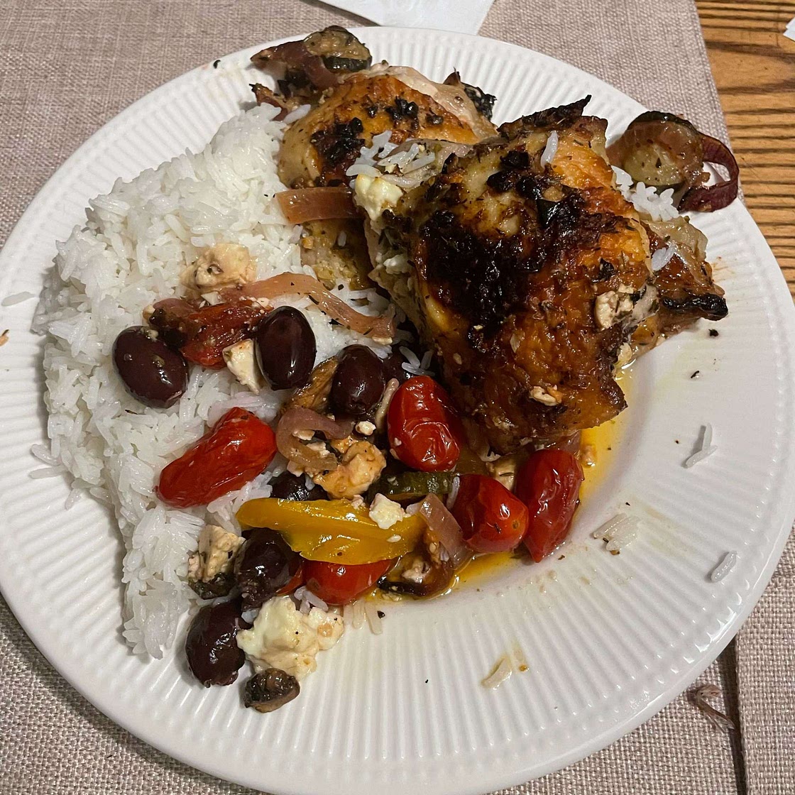 Greek Sheet Pan Chicken Dinner