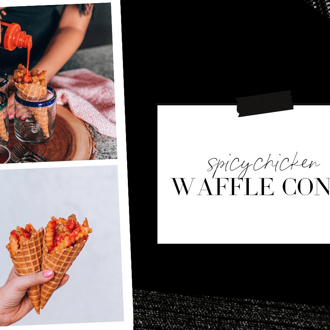 Easy Chicken & Waffle Cones Party Appetizer Hack