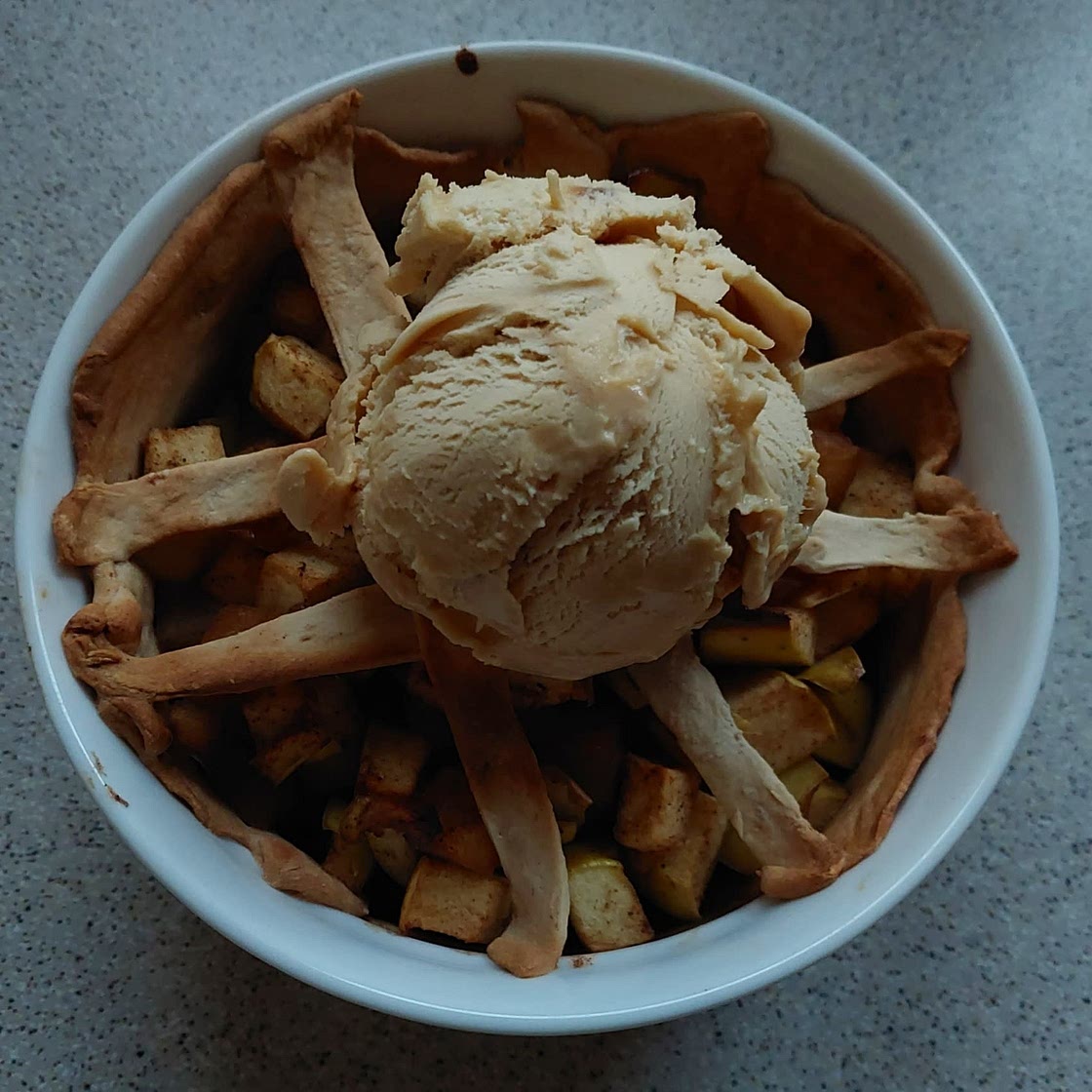 186 Calorie Apple Pie for One
