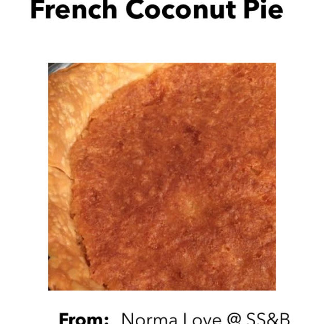 French Coconut Pie