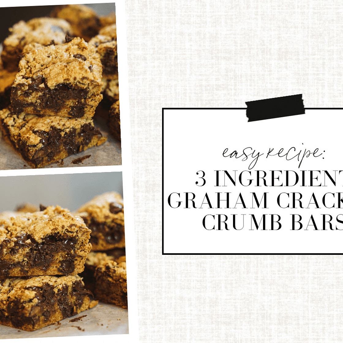 Easy 3 Ingredient Graham Cracker Crumb Bars Recipe Hack