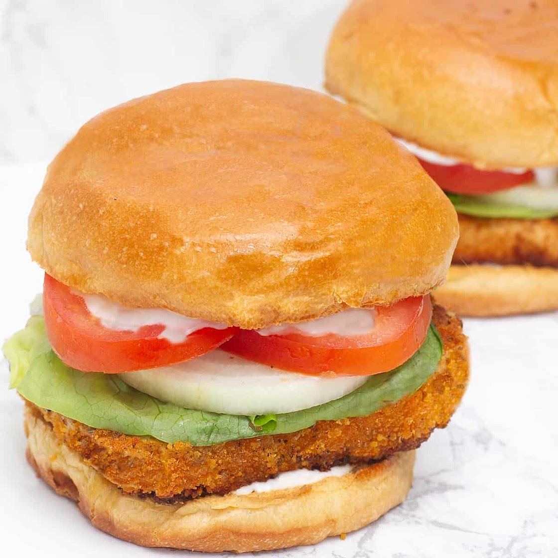 Chicken Fried Tofu Burger