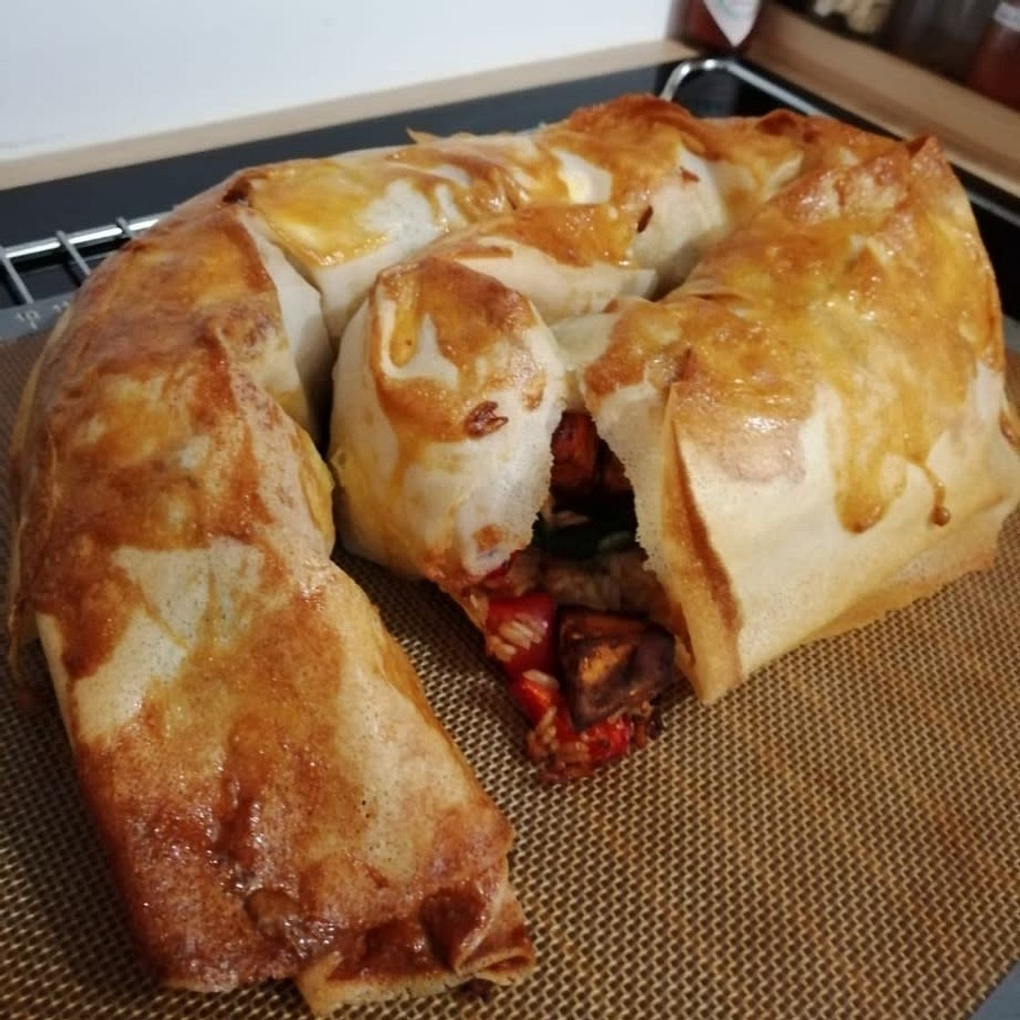 Sweet potato pastilla
