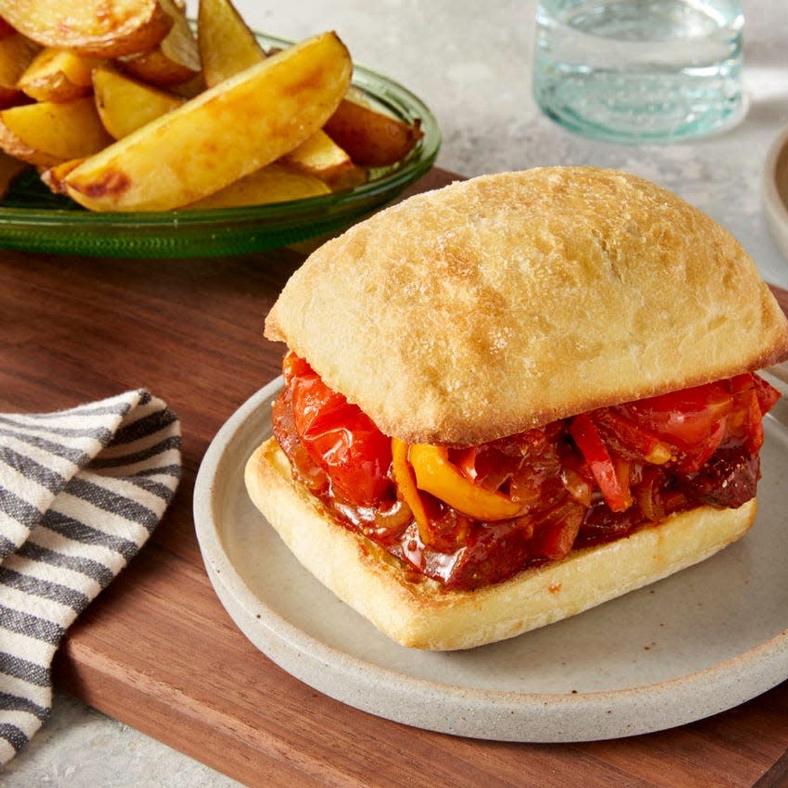 Italian Sausage & Pepper Sandwiches with Roasted Prince of Orange Potatoes