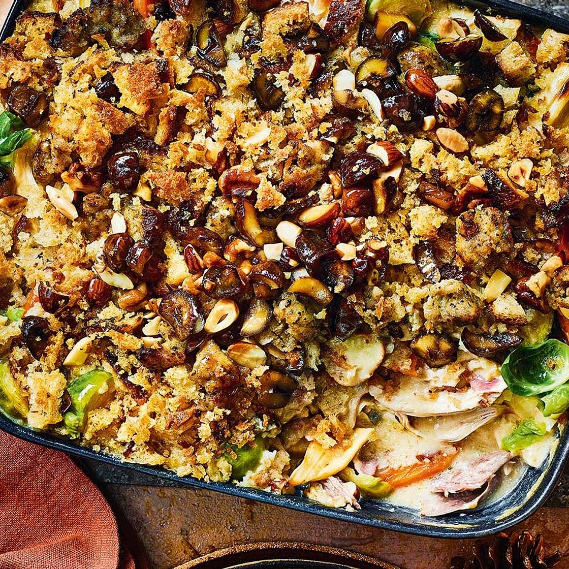 Turkey and chestnut crumble