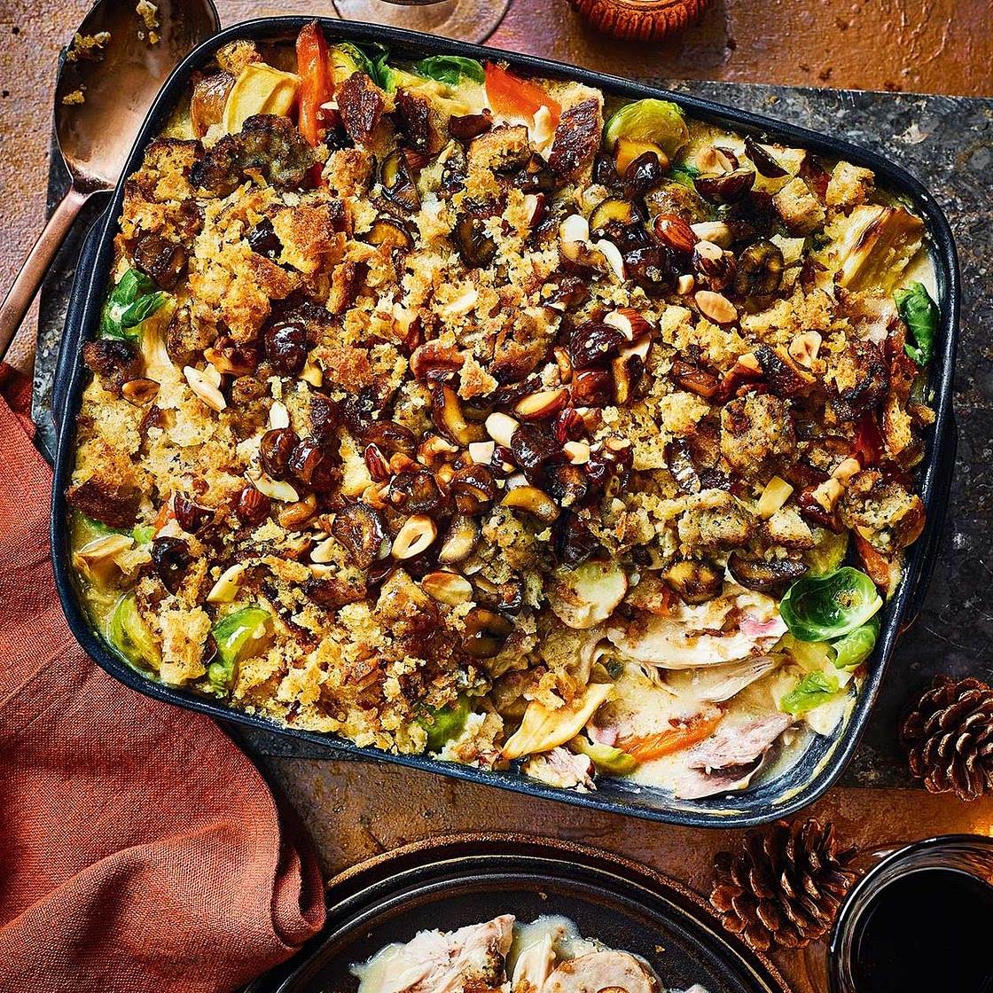 Turkey and chestnut crumble