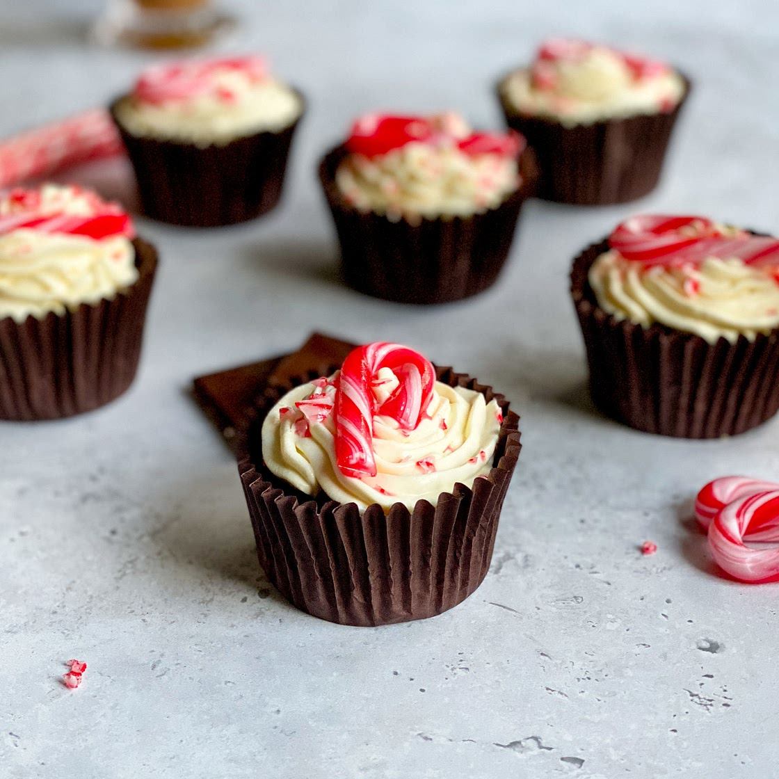 83 Calorie Peppermint Mocha Cupcakes