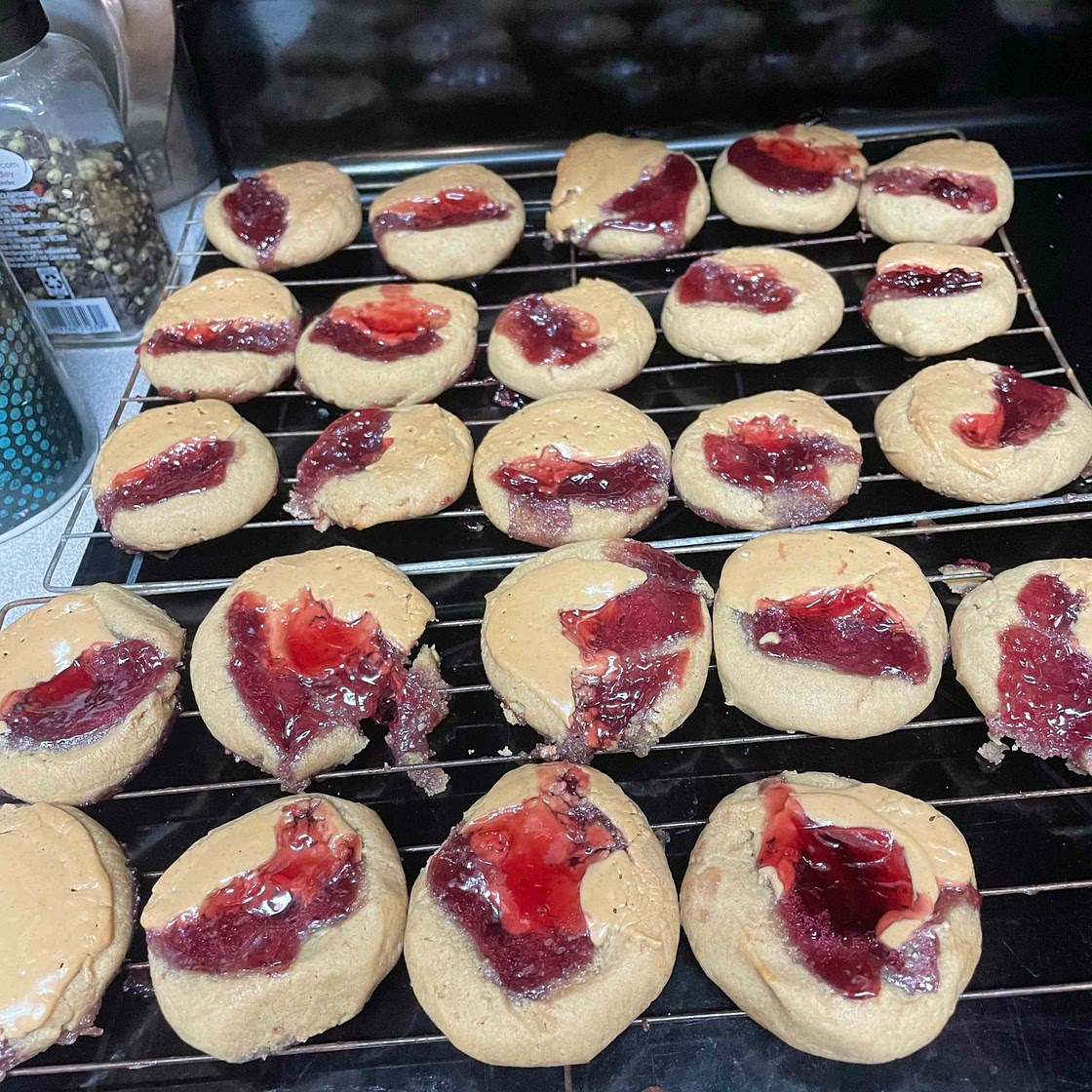 Peanut butter and jelly cookies
