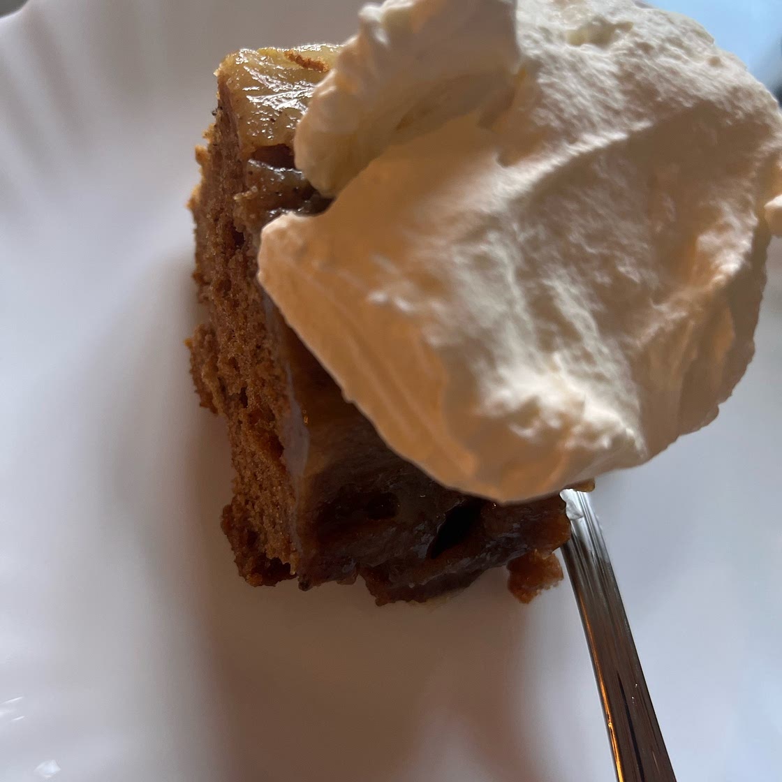 Upside-Down Pear Gingerbread Cake
