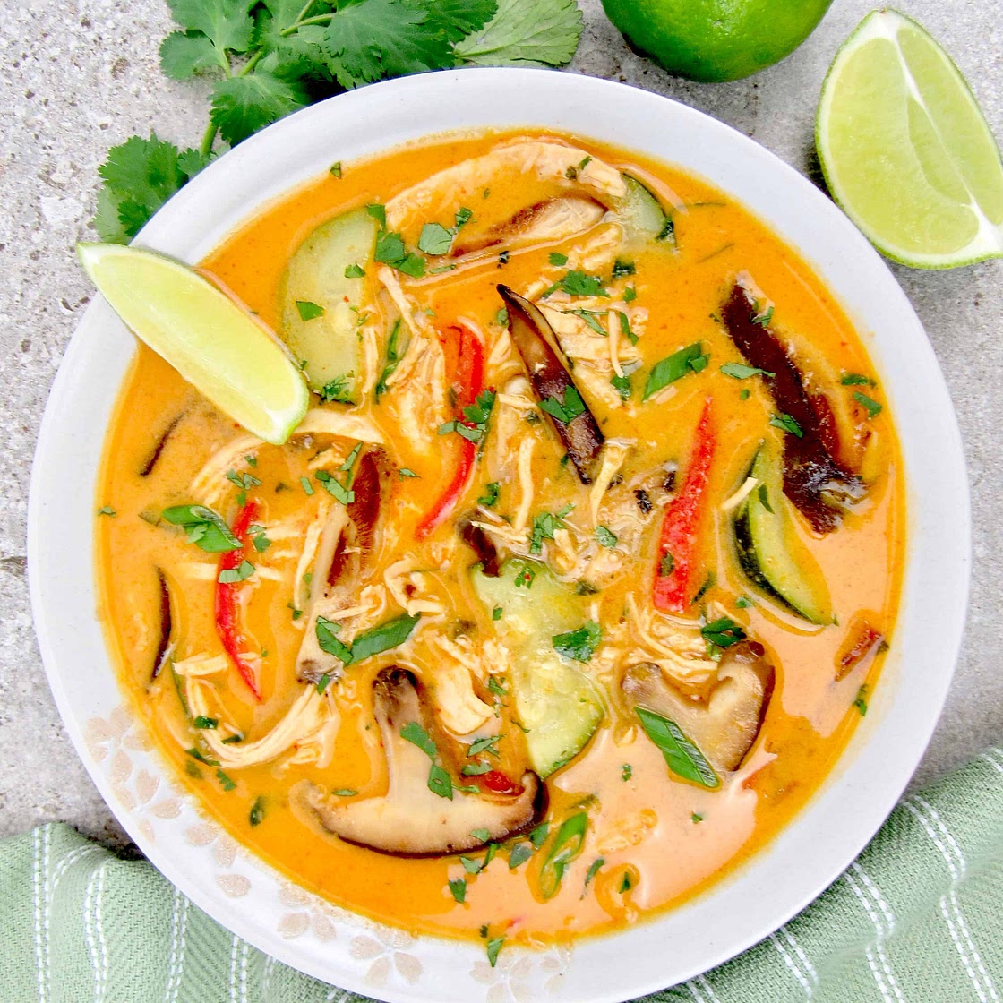 Thai Coconut Curry Chicken Soup