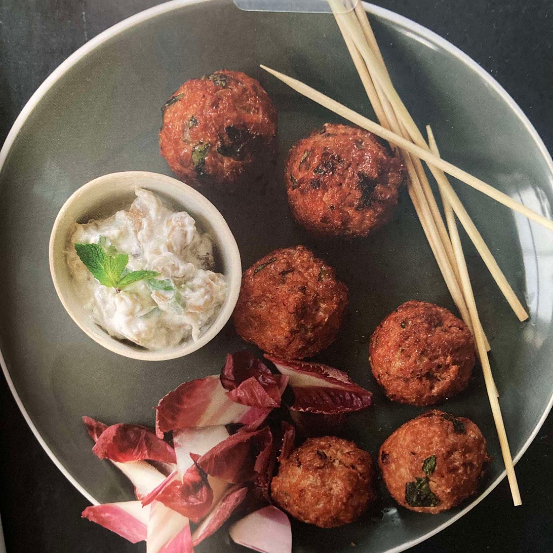 Boulettes de Dinde,  à l’Aubergine et au Yaourt