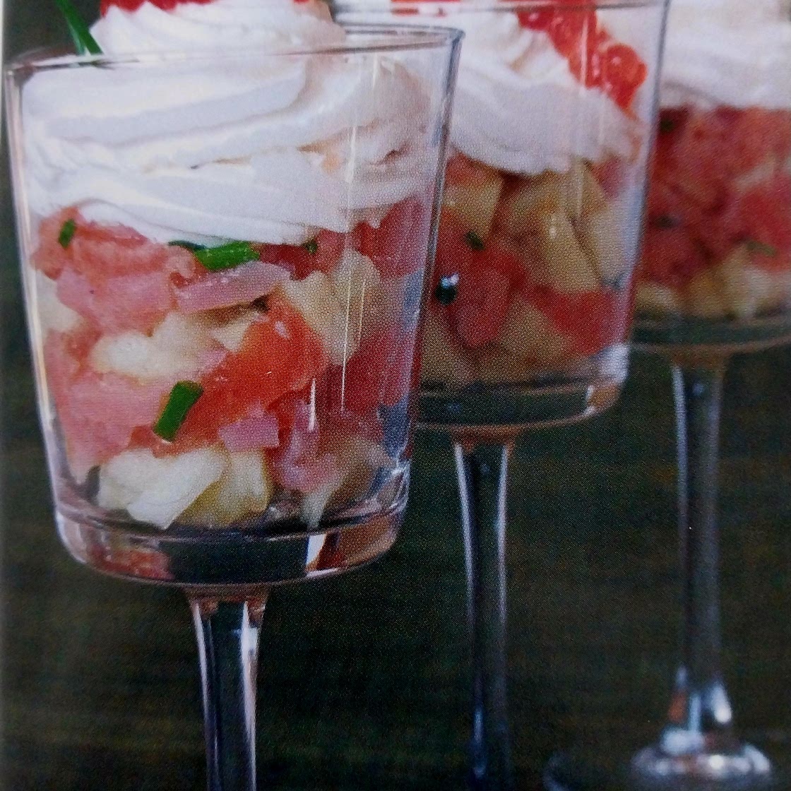 Verrines de saumon pommes/poires