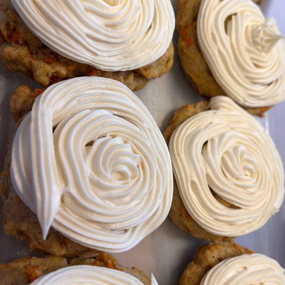 Carrot Cake Cookies with Cream Cheese Frosting