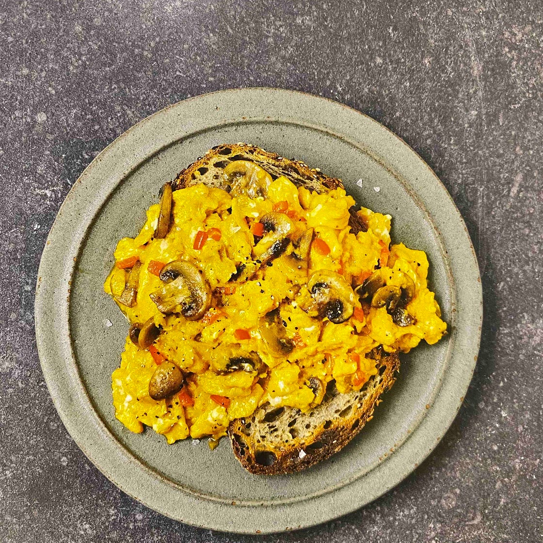Scrambled Eggs with Mushrooms
