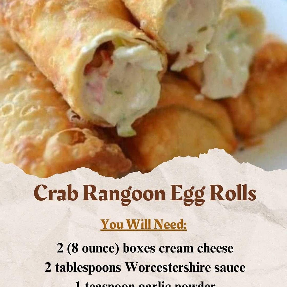 Crab Rangoon Egg Rolls