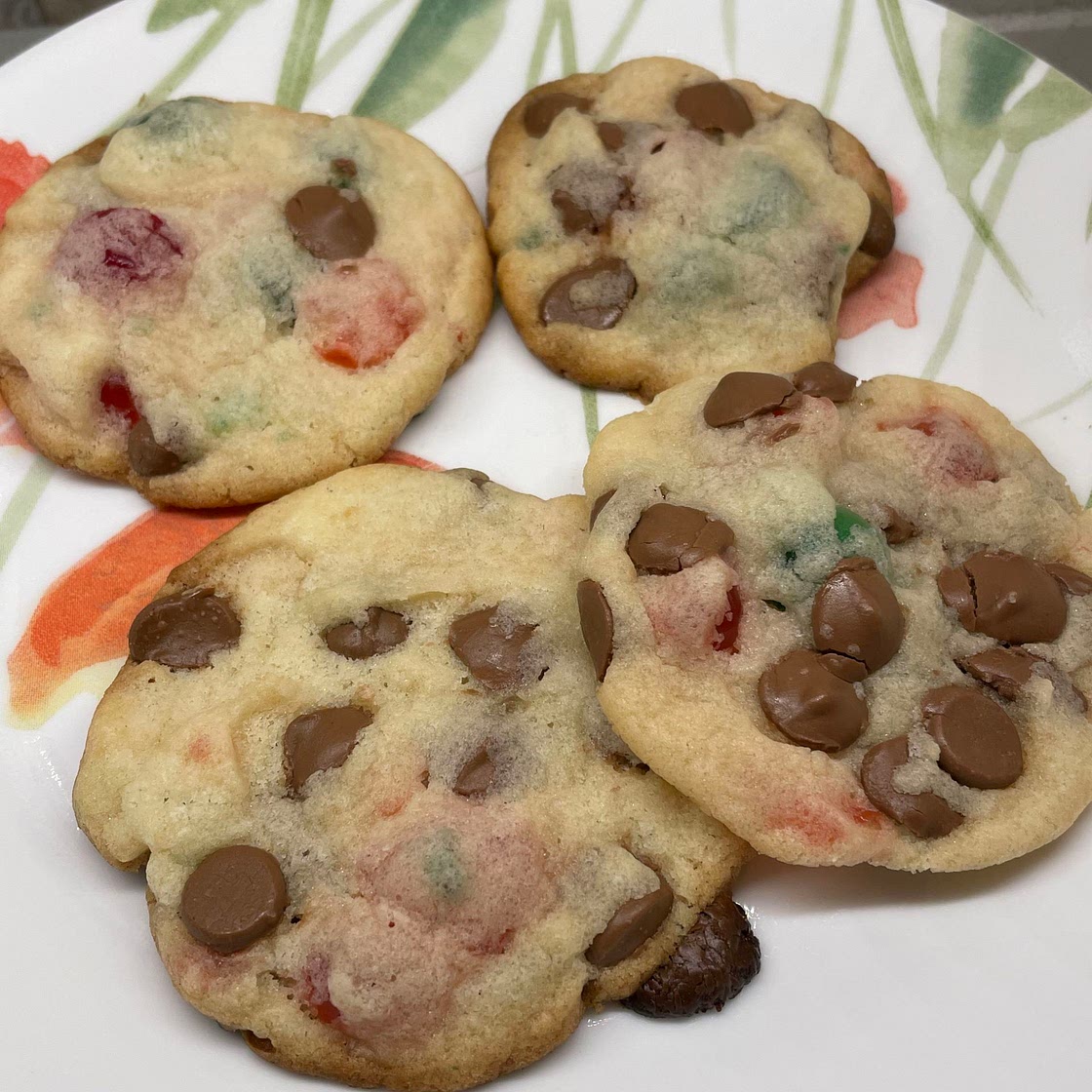 Cherry Chocolate Chip Holiday Cookies 