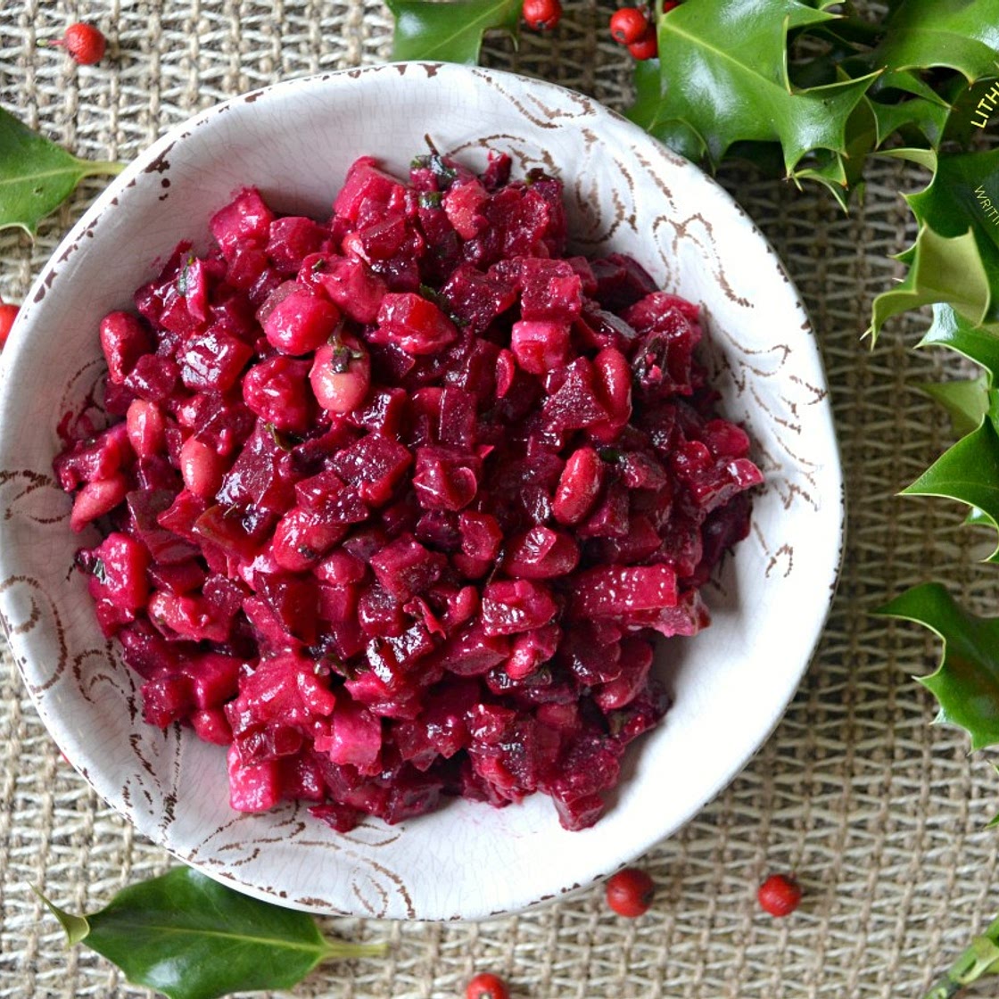 Easy Beetroot, Potato and Bean Salad / Burokėlių, bulvių ir pupe