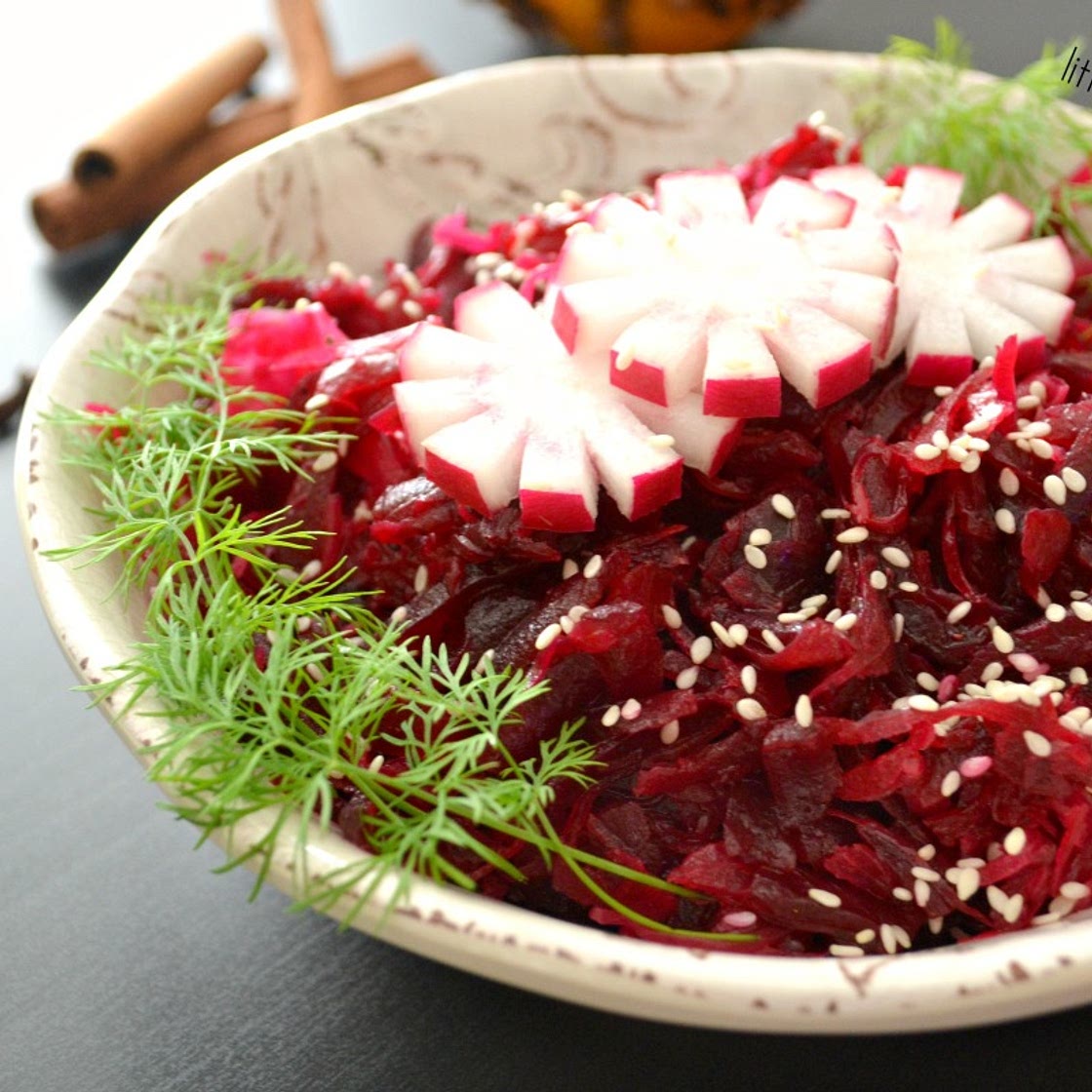 Beetroot and sauerkraut salad