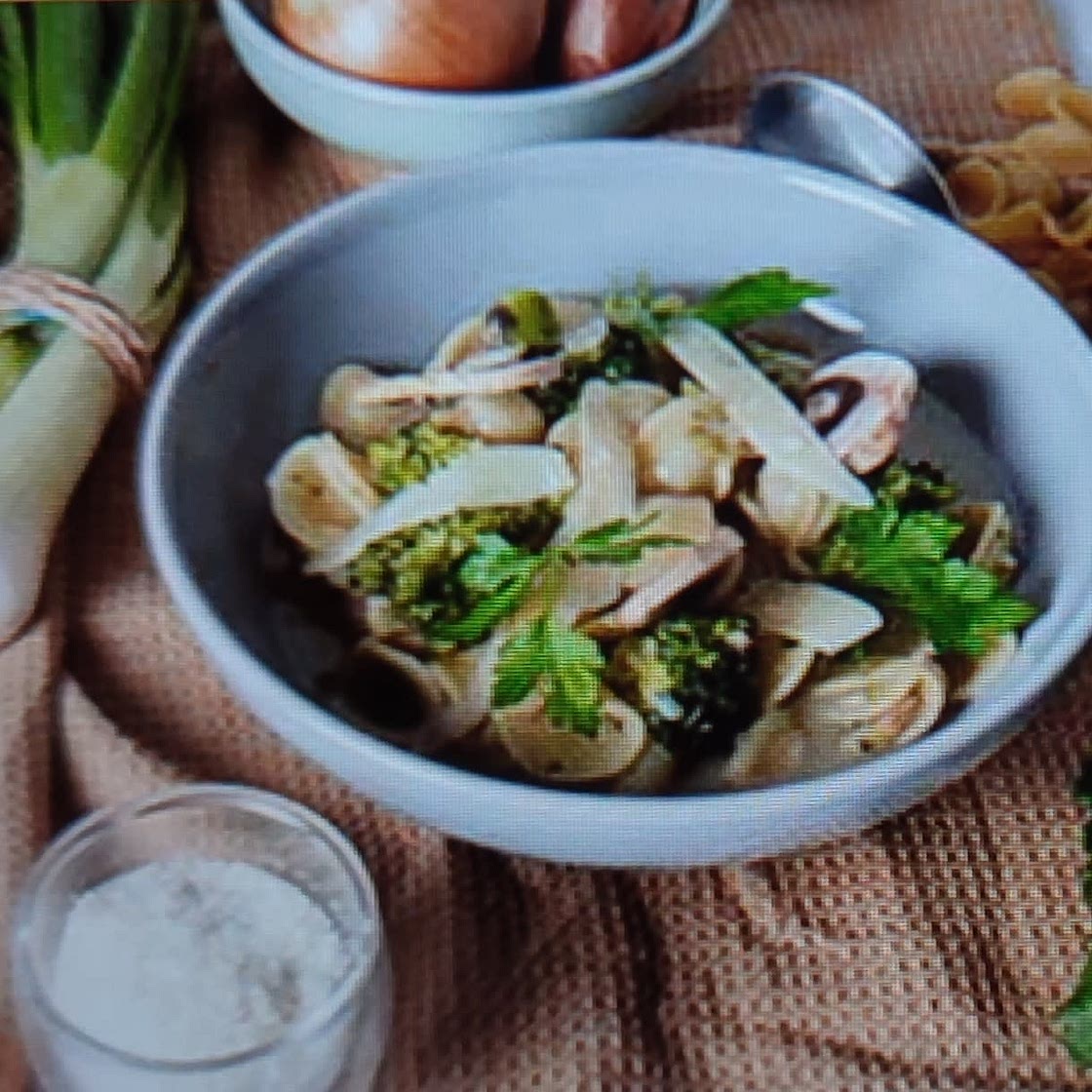 Orecchiette brocolis champignons parmesan
