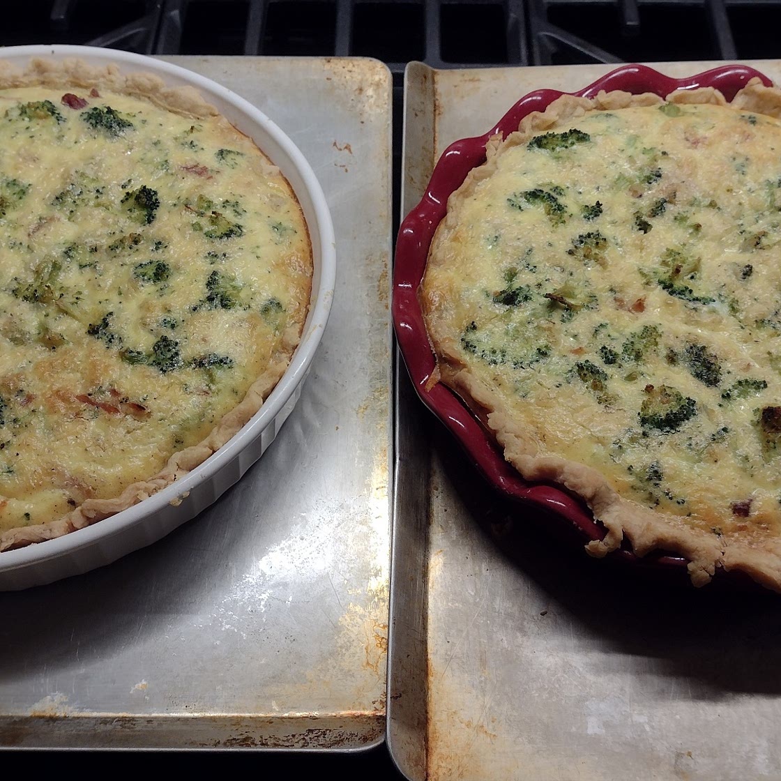 Cheesy Broccoli and Ham Quiche