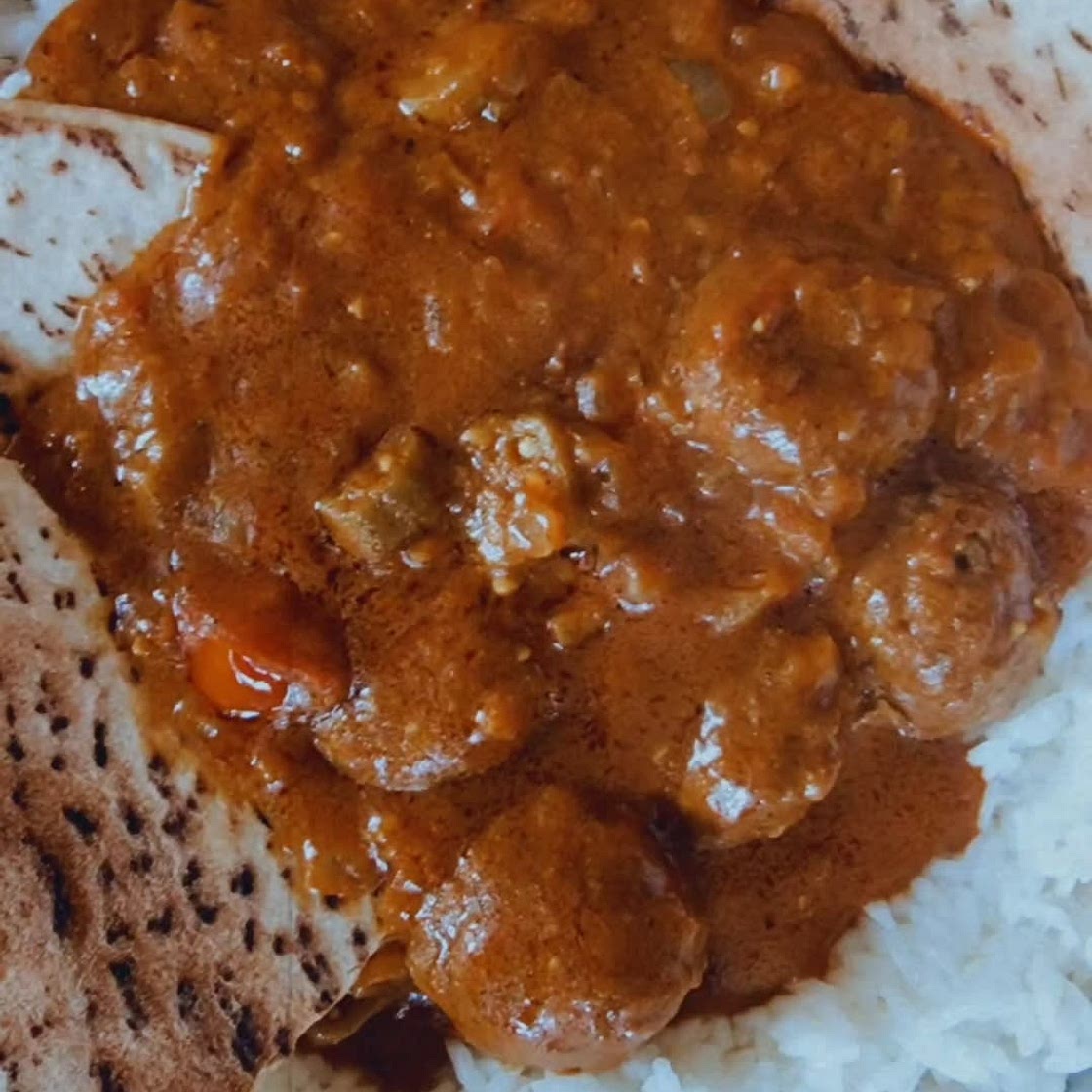 Easy Tikka Marsala Turkey Meatballs & Rice