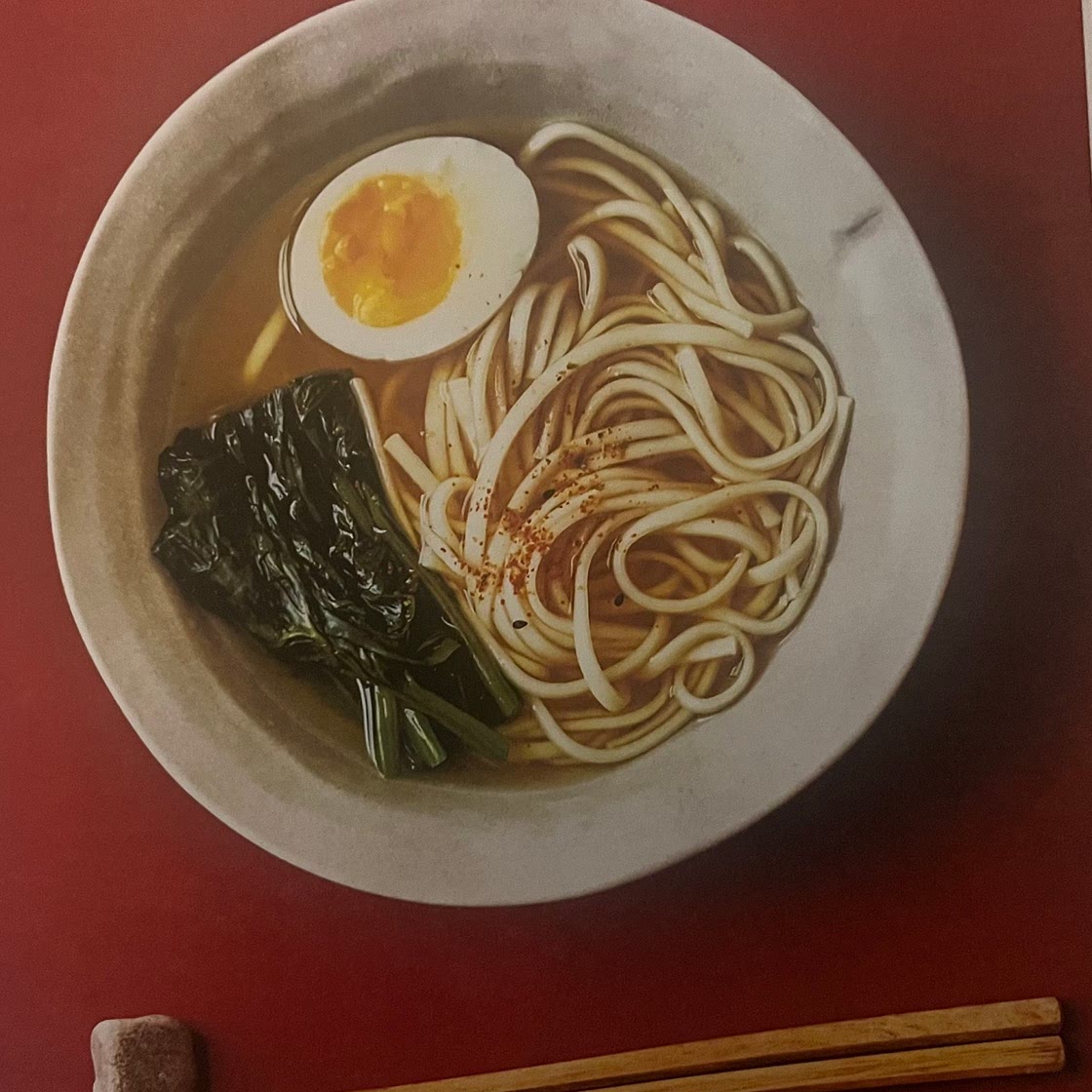 spinach and udon soup