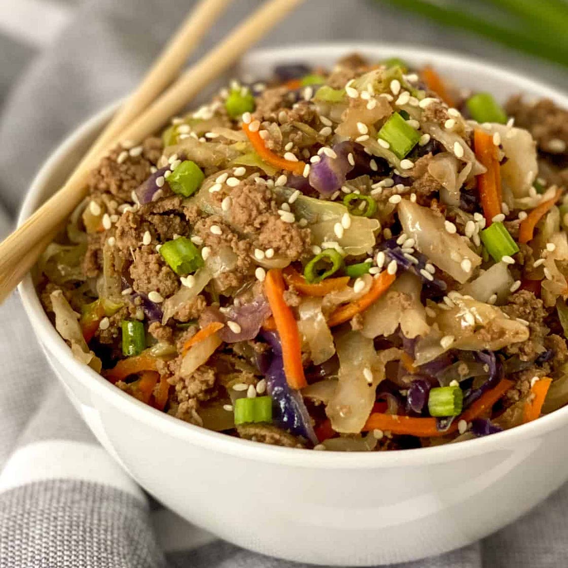One Pan Egg Roll in a Bowl