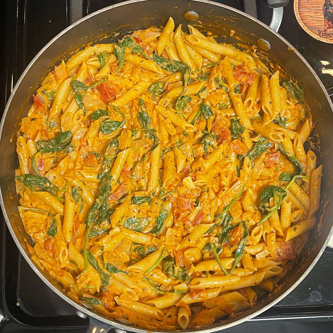 Creamy Tomato and Spinach Pasta